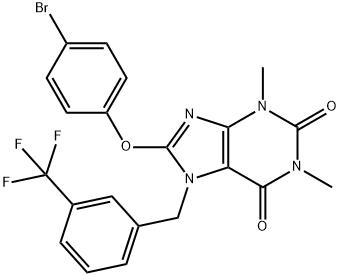 317841-48-8 8-(4-bromophenoxy)-1,3-dimethyl-7-[3-(trifluoromethyl)benzyl]-3,7-dihydro-1H-purine-2,6-dione