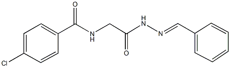 N-[2-(2-benzylidenehydrazino)-2-oxoethyl]-4-chlorobenzamide Struktur