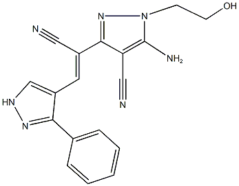 321372-32-1 5-amino-3-[1-cyano-2-(3-phenyl-1H-pyrazol-4-yl)vinyl]-1-(2-hydroxyethyl)-1H-pyrazole-4-carbonitrile