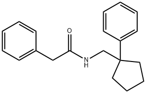 2-phenyl-N-[(1-phenylcyclopentyl)methyl]acetamide Struktur