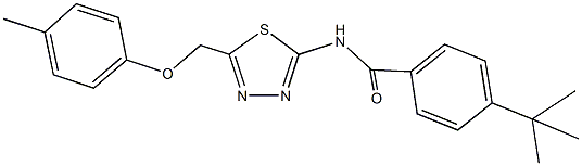 4-tert-butyl-N-{5-[(4-methylphenoxy)methyl]-1,3,4-thiadiazol-2-yl}benzamide Struktur