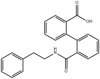 2'-{[(2-phenylethyl)amino]carbonyl}[1,1'-biphenyl]-2-carboxylic acid Struktur