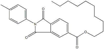 decyl 2-(4-methylphenyl)-1,3-dioxo-5-isoindolinecarboxylate Struktur