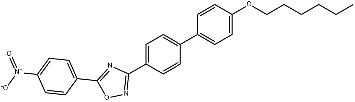 3-[4'-(hexyloxy)[1,1'-biphenyl]-4-yl]-5-{4-nitrophenyl}-1,2,4-oxadiazole 结构式