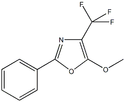 methyl 2-phenyl-4-(trifluoromethyl)-1,3-oxazol-5-yl ether Struktur