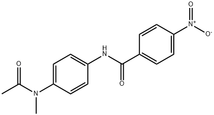 N-{4-[acetyl(methyl)amino]phenyl}-4-nitrobenzamide Struktur