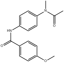 N-{4-[acetyl(methyl)amino]phenyl}-4-methoxybenzamide Struktur