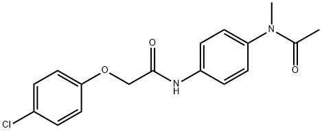 N-{4-[acetyl(methyl)amino]phenyl}-2-(4-chlorophenoxy)acetamide Struktur