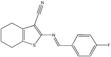 2-[(4-fluorobenzylidene)amino]-4,5,6,7-tetrahydro-1-benzothiophene-3-carbonitrile|