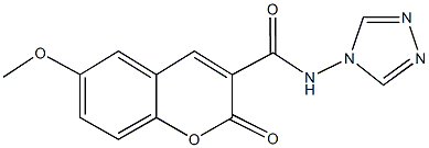 6-methoxy-2-oxo-N-(4H-1,2,4-triazol-4-yl)-2H-chromene-3-carboxamide Struktur