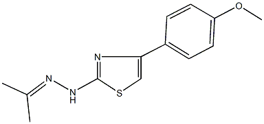 acetone [4-(4-methoxyphenyl)-1,3-thiazol-2-yl]hydrazone Struktur