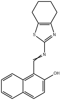 1-[(4,5,6,7-tetrahydro-1,3-benzothiazol-2-ylimino)methyl]-2-naphthol Structure