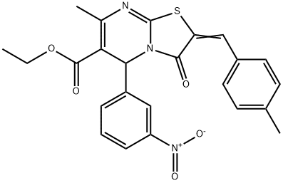 324069-17-2 ethyl 5-{3-nitrophenyl}-7-methyl-2-(4-methylbenzylidene)-3-oxo-2,3-dihydro-5H-[1,3]thiazolo[3,2-a]pyrimidine-6-carboxylate