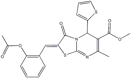 324071-52-5 methyl 2-[2-(acetyloxy)benzylidene]-7-methyl-3-oxo-5-(2-thienyl)-2,3-dihydro-5H-[1,3]thiazolo[3,2-a]pyrimidine-6-carboxylate