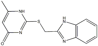 2-[(1H-benzimidazol-2-ylmethyl)sulfanyl]-6-methyl-4(1H)-pyrimidinone 结构式
