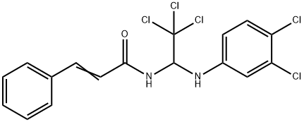 3-phenyl-N-[2,2,2-trichloro-1-(3,4-dichloroanilino)ethyl]acrylamide Struktur