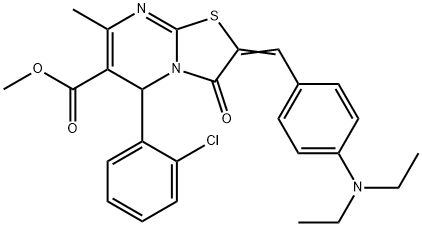 324567-52-4 methyl 5-(2-chlorophenyl)-2-[4-(diethylamino)benzylidene]-7-methyl-3-oxo-2,3-dihydro-5H-[1,3]thiazolo[3,2-a]pyrimidine-6-carboxylate