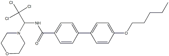 4'-(pentyloxy)-N-[2,2,2-trichloro-1-(4-morpholinyl)ethyl][1,1'-biphenyl]-4-carboxamide Struktur