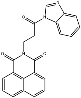 2-[3-(1H-benzimidazol-1-yl)-3-oxopropyl]-1H-benzo[de]isoquinoline-1,3(2H)-dione Struktur