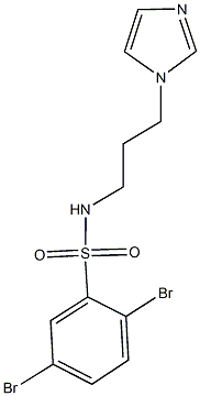 2,5-dibromo-N-[3-(1H-imidazol-1-yl)propyl]benzenesulfonamide Structure
