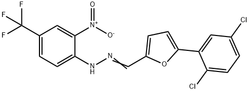 5-(2,5-dichlorophenyl)-2-furaldehyde [2-nitro-4-(trifluoromethyl)phenyl]hydrazone Structure