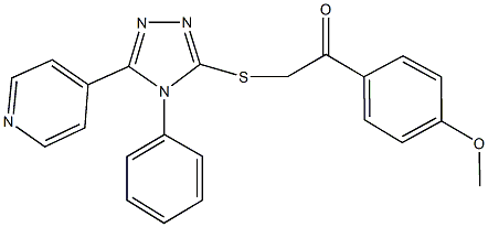 1-(4-methoxyphenyl)-2-{[4-phenyl-5-(4-pyridinyl)-4H-1,2,4-triazol-3-yl]sulfanyl}ethanone|