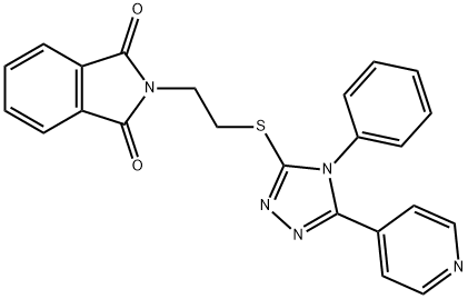 2-(2-{[4-phenyl-5-(4-pyridinyl)-4H-1,2,4-triazol-3-yl]sulfanyl}ethyl)-1H-isoindole-1,3(2H)-dione Structure