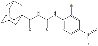 N-(1-adamantylcarbonyl)-N'-{2-bromo-4-nitrophenyl}thiourea Struktur