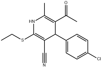 5-acetyl-4-(4-chlorophenyl)-2-(ethylsulfanyl)-6-methyl-1,4-dihydropyridine-3-carbonitrile|