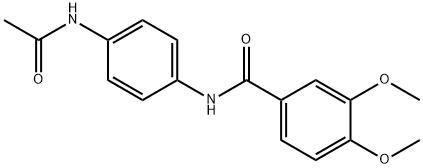N-[4-(acetylamino)phenyl]-3,4-dimethoxybenzamide Struktur