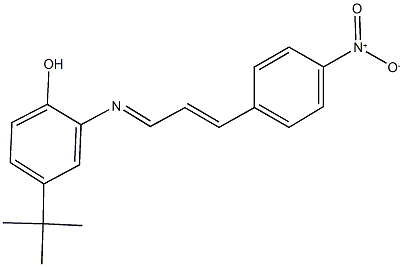 4-tert-butyl-2-[(3-{4-nitrophenyl}-2-propenylidene)amino]phenol|