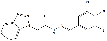 2-(1H-1,2,3-benzotriazol-1-yl)-N'-(3,5-dibromo-4-hydroxybenzylidene)acetohydrazide Structure