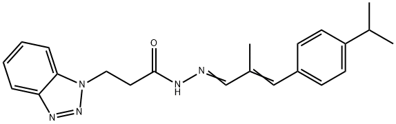 3-(1H-1,2,3-benzotriazol-1-yl)-N'-[3-(4-isopropylphenyl)-2-methyl-2-propenylidene]propanohydrazide|