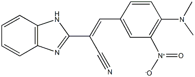 2-(1H-benzimidazol-2-yl)-3-{4-(dimethylamino)-3-nitrophenyl}acrylonitrile Structure