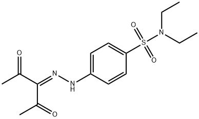 4-[2-(1-acetyl-2-oxopropylidene)hydrazino]-N,N-diethylbenzenesulfonamide|