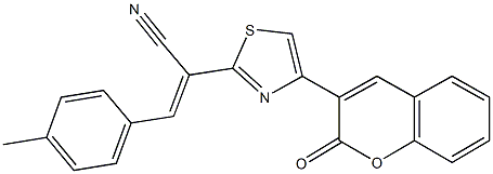 326915-14-4 3-(4-methylphenyl)-2-[4-(2-oxo-2H-chromen-3-yl)-1,3-thiazol-2-yl]acrylonitrile