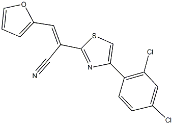 2-[4-(2,4-dichlorophenyl)-1,3-thiazol-2-yl]-3-(2-furyl)acrylonitrile Structure