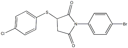 1-(4-bromophenyl)-3-[(4-chlorophenyl)sulfanyl]-2,5-pyrrolidinedione Structure