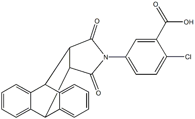 2-chloro-5-(16,18-dioxo-17-azapentacyclo[6.6.5.0~2,7~.0~9,14~.0~15,19~]nonadeca-2,4,6,9,11,13-hexaen-17-yl)benzoic acid Structure