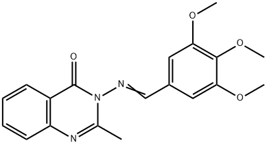 2-methyl-3-[(3,4,5-trimethoxybenzylidene)amino]-4(3H)-quinazolinone 结构式