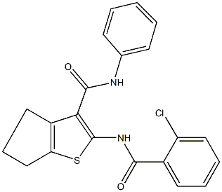 327048-01-1 2-[(2-chlorobenzoyl)amino]-N-phenyl-5,6-dihydro-4H-cyclopenta[b]thiophene-3-carboxamide