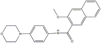 3-methoxy-N-[4-(4-morpholinyl)phenyl]-2-naphthamide Struktur