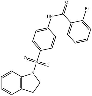 2-bromo-N-[4-(2,3-dihydro-1H-indol-1-ylsulfonyl)phenyl]benzamide,327066-47-7,结构式