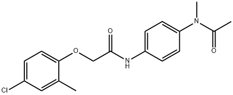 N-{4-[acetyl(methyl)amino]phenyl}-2-(4-chloro-2-methylphenoxy)acetamide Struktur