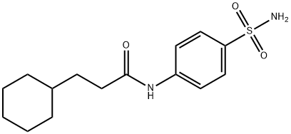 N-[4-(aminosulfonyl)phenyl]-3-cyclohexylpropanamide 结构式
