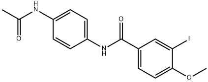 N-[4-(acetylamino)phenyl]-3-iodo-4-methoxybenzamide 结构式