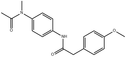 N-{4-[acetyl(methyl)amino]phenyl}-2-(4-methoxyphenyl)acetamide Struktur