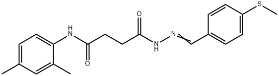 N-(2,4-dimethylphenyl)-4-{2-[4-(methylsulfanyl)benzylidene]hydrazino}-4-oxobutanamide,328026-33-1,结构式