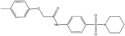 2-(4-methylphenoxy)-N-[4-(1-piperidinylsulfonyl)phenyl]acetamide 结构式