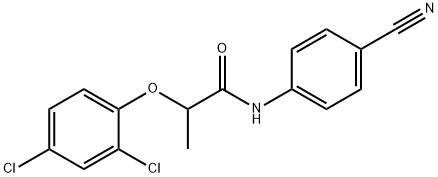 N-(4-cyanophenyl)-2-(2,4-dichlorophenoxy)propanamide,328027-22-1,结构式